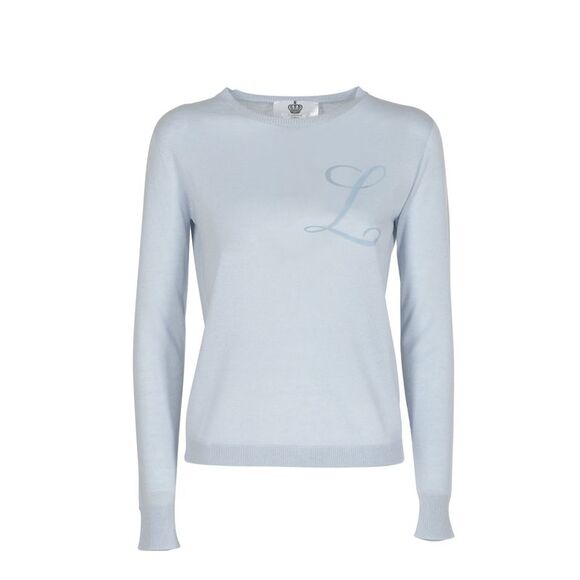 Dee Ocleppo Cashmere Crew Neck Sweater Long Sleeve Style Women Sky blue Sweaters - Picture 1 of 7